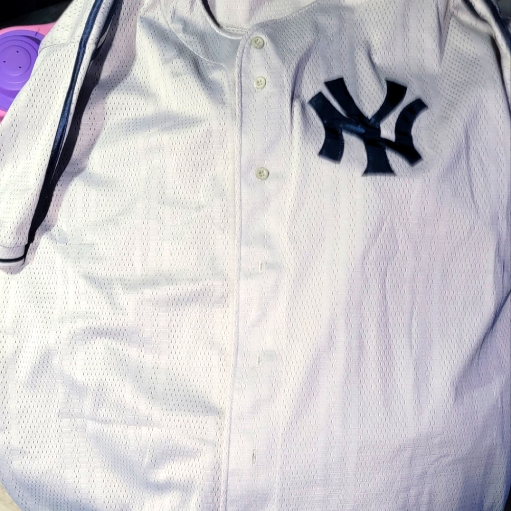 NY Yankees Adidas Mesh Jersey rare colorway 90s